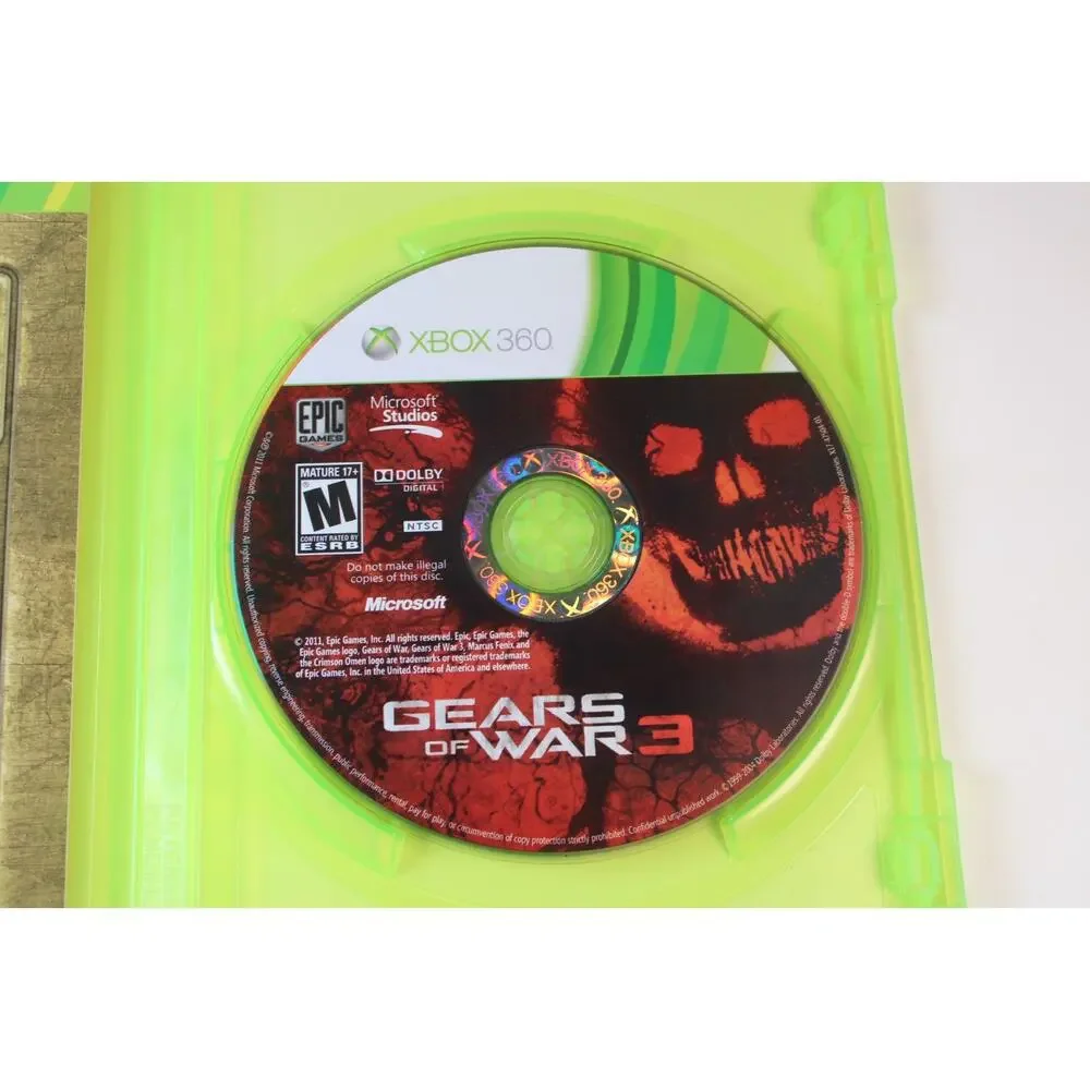 Gears of War 3 (Microsoft Xbox 360, 2011) Authentic, Tested/Works